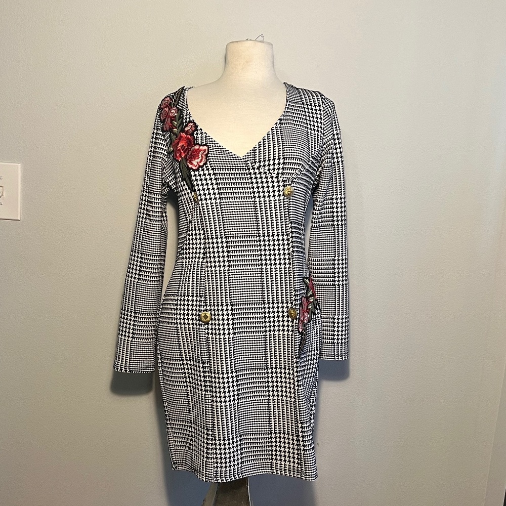 Appliqué Mini Dress
